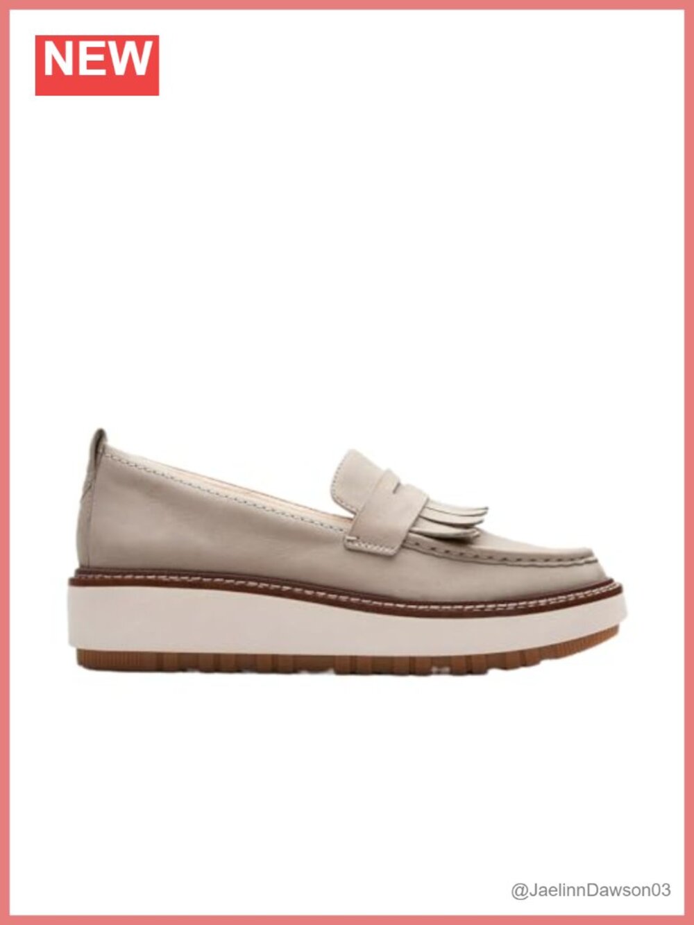Clarks Orianna Women's Leather Loafers, Contour Cushion, Lugged Sole, 50mm Heel
